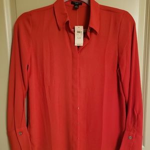 Red Ann Taylor blouse, NWT